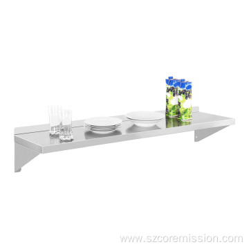 Two Brackets Commercial Stainless Steel Wall Mount Shelf